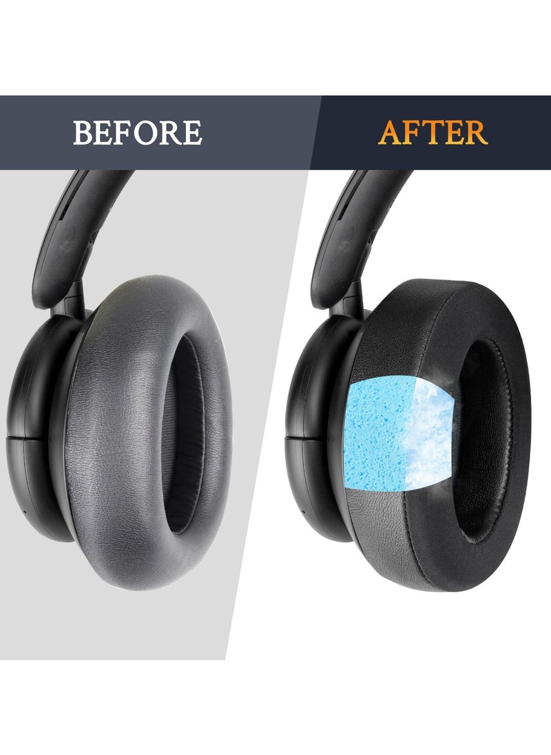 Generic Cooling Gel Earpads Replacement for Anker Soundcore Life Q30/Q35 Headphones Ear Pads Cushions with Ice Silk Fabric High-Density Noise Isolation Foam (Black)  - Image 4