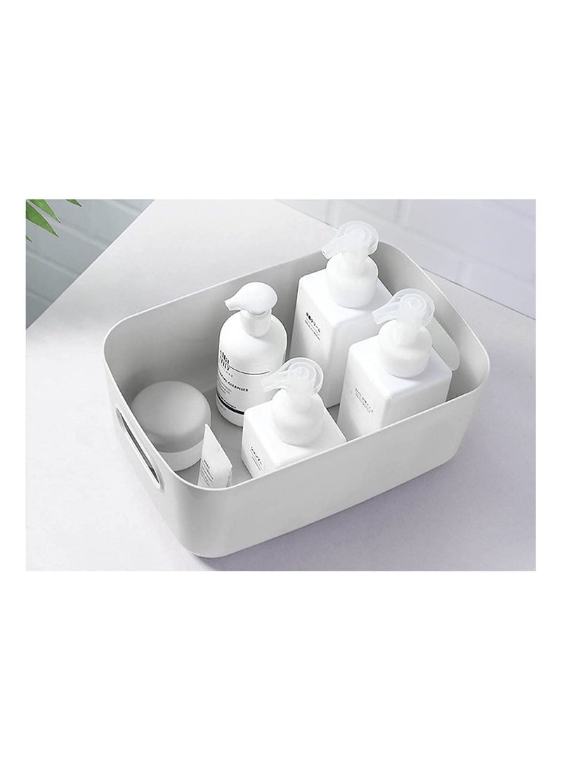 Generic - 6 Pcs Plastic Storage Baskets in Multiple Colors for Organizing Cupboards, Kitchen, Bathroom, and Toys - Open Storage Bins with Handles for Home Tidy Solutions - Image 1