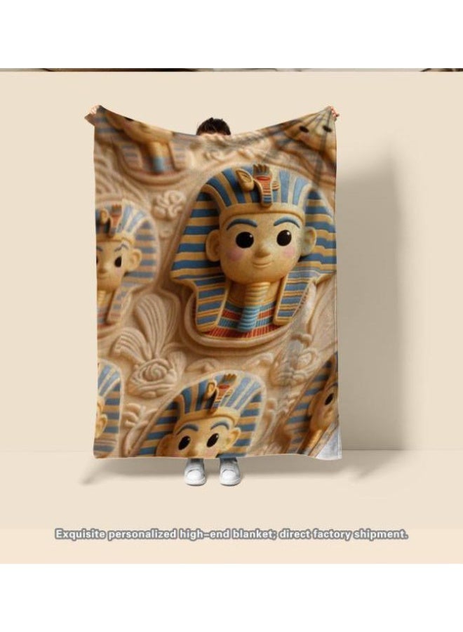 general Baby and children's cartoon flannel thin blanket (warm and comfortable, suitable for sleep, game use) 70cm*100cm - Image 2