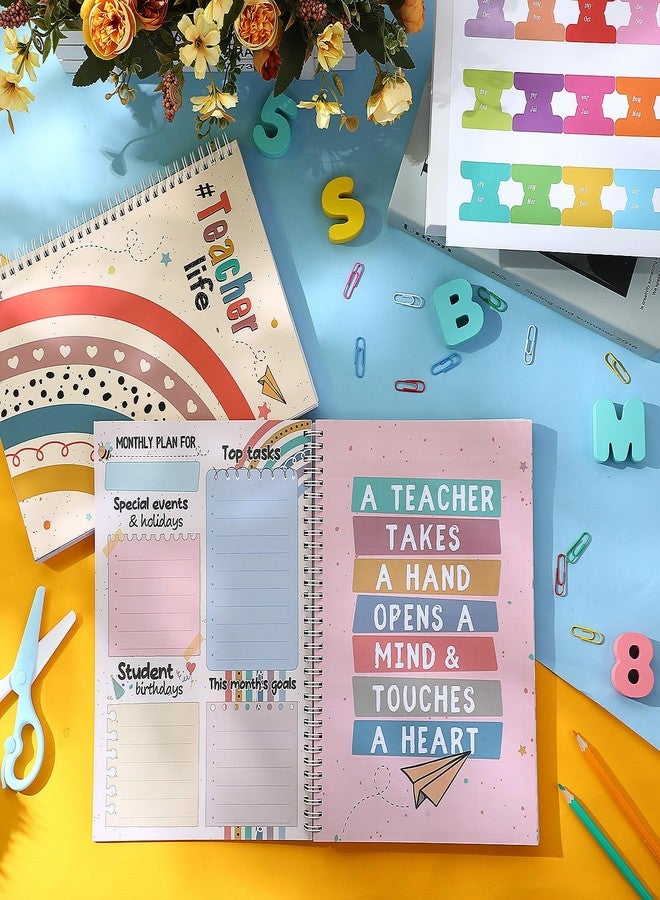Funrous Teacher Planner 2026-2027 Undated 8" x 11" Lesson Plan Book With Stickers 180 Pages 12 Months Weekly and Monthly Student Info Productivity Notepad for Teacher Back to School Spring Office - Image 5