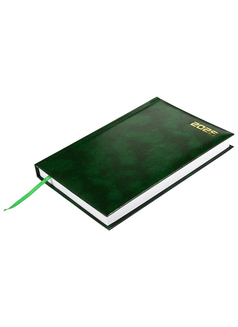 FIS Fis  2025  Russian Diary (Russian/English), A5 Vinyl, 1 Side Padded, Green -FSDIRU0125GR  - Image 1