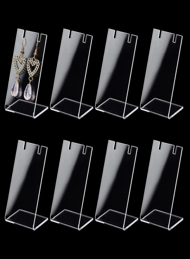 Kd Retail 24 Packs 48 Holes Earring Holder L-Shape Jewelry Displays Marketing Holders Acrylic Necklace Stand for Necklace Jewelry Dangling Slant Back Display (PACK OF 24) - Image 3