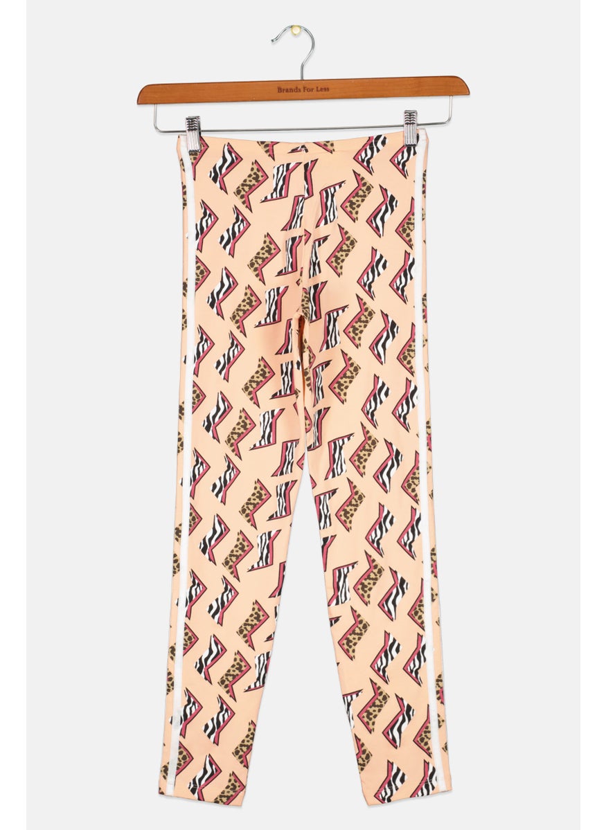 adidas Originals Kids Girl Sportswear Fit Allover Print Leggings, Multicolor  - Image 2