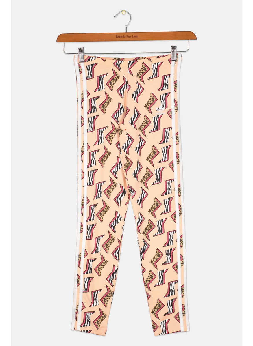 adidas Originals Kids Girl Sportswear Fit Allover Print Leggings, Multicolor  - Image 1