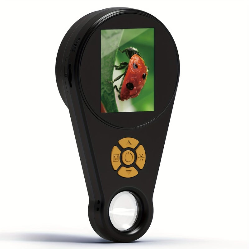 Portable Handheld Digital Microscope 500x Magnification Black 8 LED Lights - Image 1