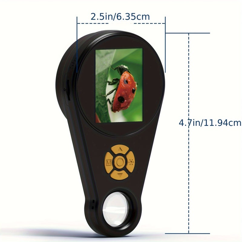 Portable Handheld Digital Microscope 500x Magnification Black 8 LED Lights - Image 2