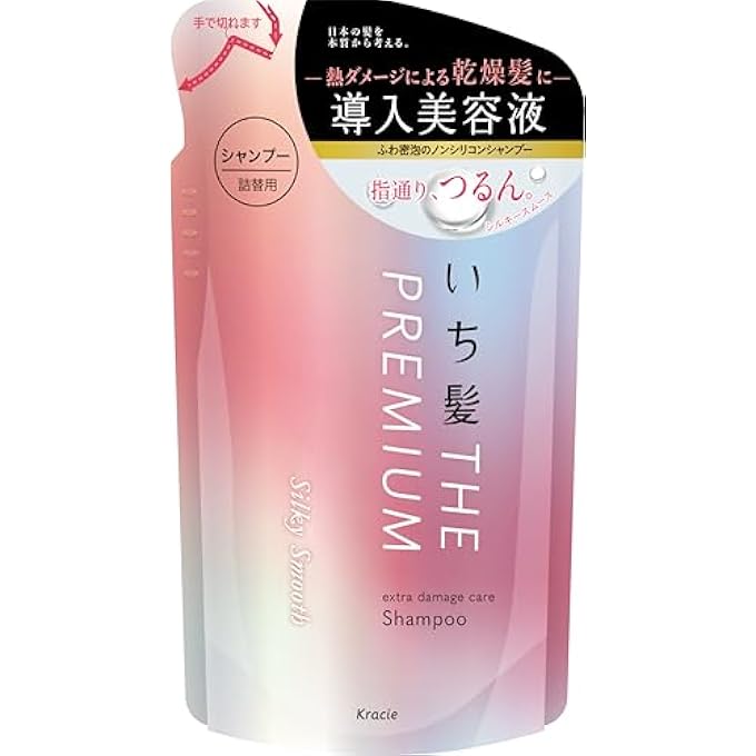 ICHIKAMI THE PREMIUM EXTRA DAMAGE CARE SHAMPOO (SILKY SMOOTH) REFILL 340ML - Image 1