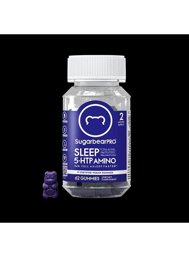 SugarbearPRO Sleep 5-HTP Amino Gummies, 62 Gummies, 2 months supply - Image 2