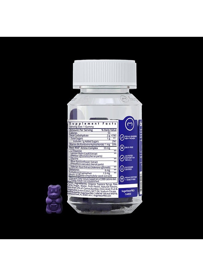 SugarbearPRO Sleep 5-HTP Amino Gummies, 62 Gummies, 2 months supply - Image 3