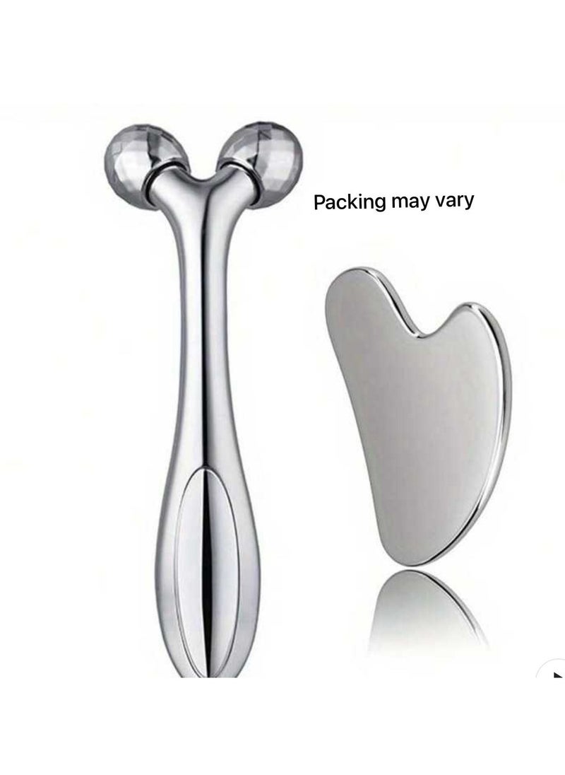 Generic - Rotating facial massager with Gua Sha to tighten and reduce skin puffiness - Image 1