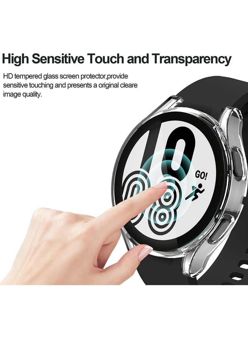 KASTWAVE Case for Galaxy Watch 4 44mm with Screen Protector 3 Pack Soft TPU Slim Fit Full Ultra Thin Scratch Resistant Bumper Simplicity Protective Cover Samsung 44mm Accessories - Image 5