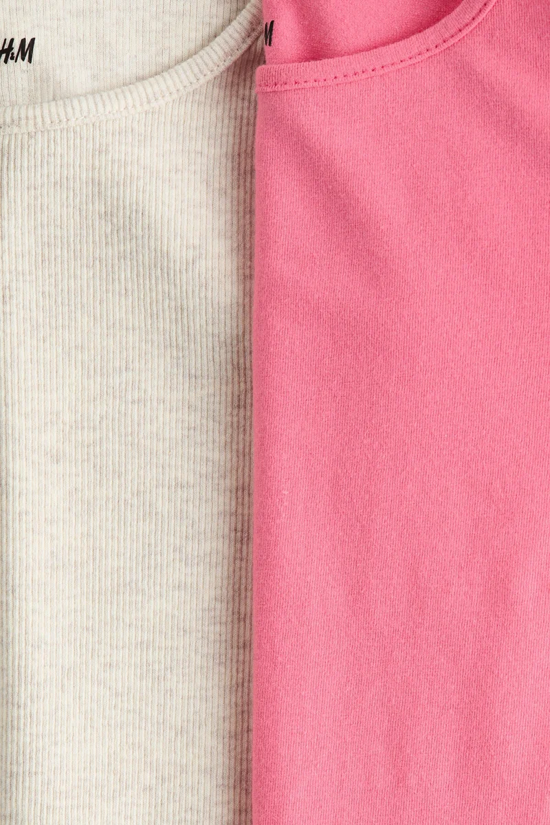 H&M 2-pack frill-trimmed jersey tops