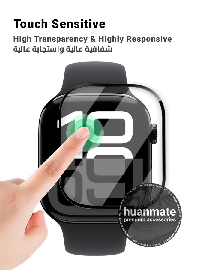 huanmate Apple Watch Series 10 42mm Premium Screen Protector- Crisp Clarity, Ultimate Safety, Shield Against Smudges, Reliable Quality, Easy Installation & Removal  - Image 4
