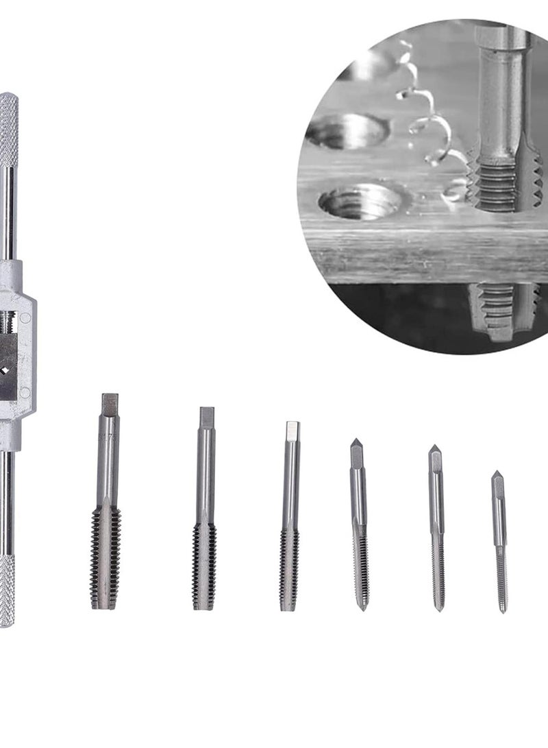 GGOOT Alloy Steel Tap Die, 8Pcs Tap Die Set Alloy Steel AntiCorrosion Hardware Tools for Pipe Threaders Processing, Threading and Rethreading Internal - Image 4