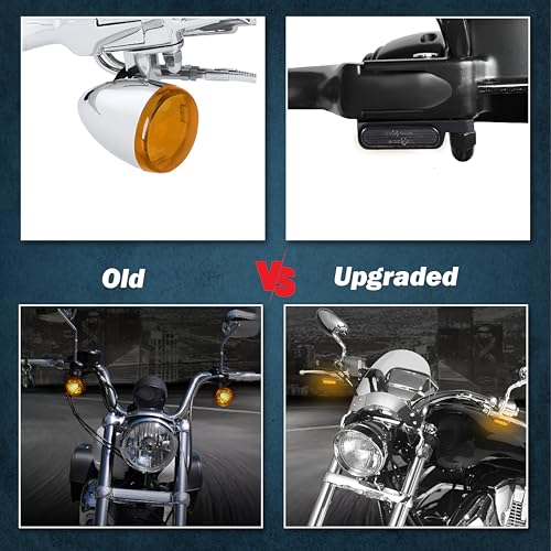 OBEROI'S TRADERS Universal Handlebar LED Turn Signal Indicator Light for Motorcycle | Mini Amber Blinker | Waterproof, Energy Efficient, Bright Flashing Light | Bike Indicator Lamp - Image 2