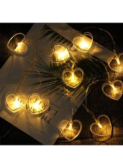 Generic 20 Leds Heart Shape String Light Yellow  - Image 3