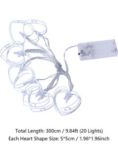 Generic 20 Leds Heart Shape String Light Yellow  - Image 5