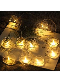 Generic 20 Leds Heart Shape String Light Yellow  - Image 2