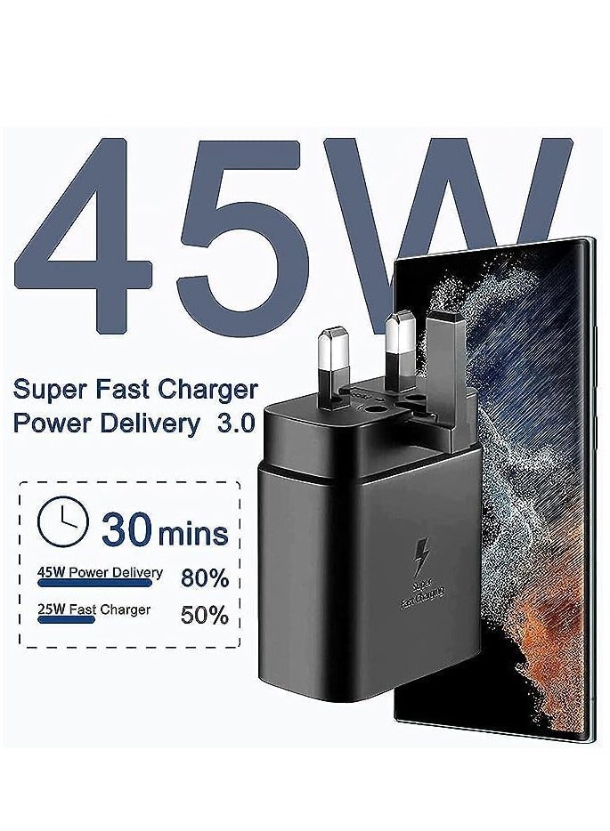 MUNTAQI 45W Super Fast Charger for Samsung,Gcstnn USB C Plug for Galaxy S24 Ultra/S24+/S24/S23 Ultra/S23/S22/S21/S20/A54/A25/A15 5G/A15 - Image 2