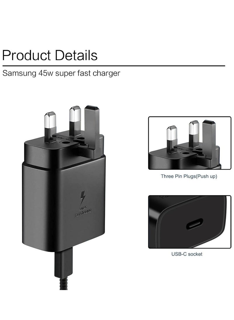 MUNTAQI 45W Super Fast Charger for Samsung,Gcstnn USB C Plug for Galaxy S24 Ultra/S24+/S24/S23 Ultra/S23/S22/S21/S20/A54/A25/A15 5G/A15 - Image 3