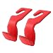 AMVOYOA Car Hooks for Purses and Bags Car Back Seat Headrest Hanger Vehicle Red Superior Leather Storage Hook Pack of 2 - Image 2