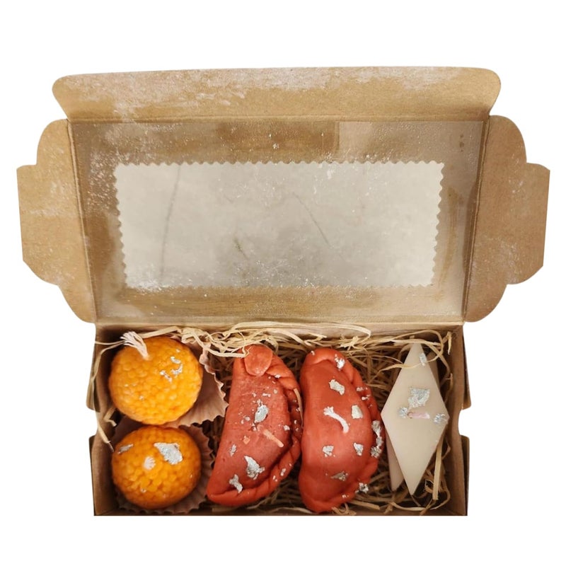 SCIIAN Scented Candles Combo of Motichur LaddooKaju Katli Gujiya Scented Candle Tealight candle SmokeFree Scented Candle Decorative Candle Candle Gift Hamper Gift Set for Women Men