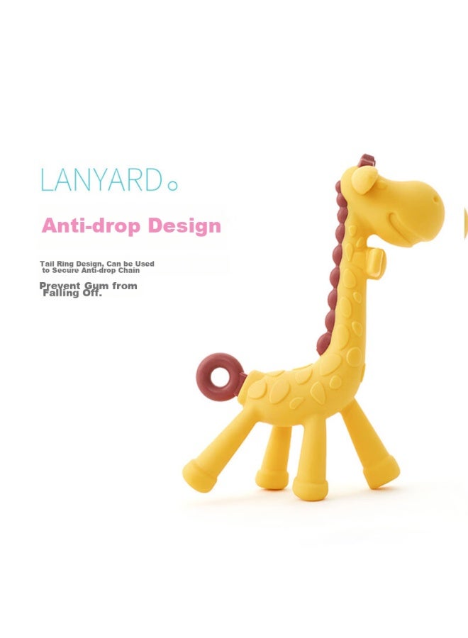 Ange Anjierange Teething Stick, Baby Anti-thumb ing, Six Months Old Infant Teething Toy Version Giraffe Teether - Image 1