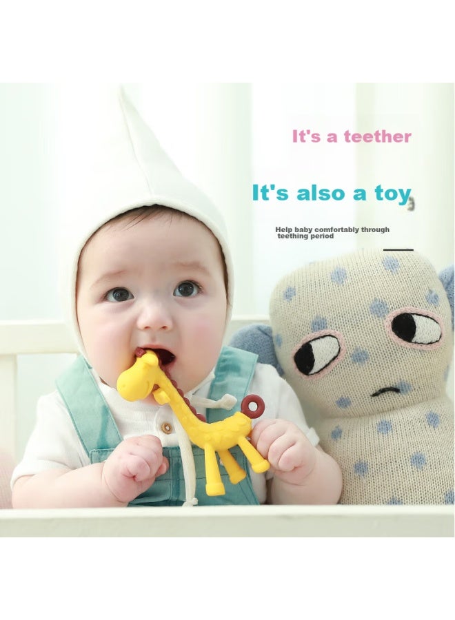 Ange Anjierange Teething Stick, Baby Anti-thumb ing, Six Months Old Infant Teething Toy Version Giraffe Teether - Image 4