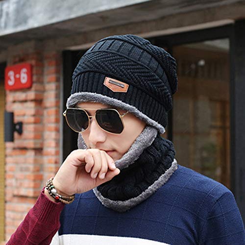 PrimeBox Men Face Mask Neck Set with Cap for Men Women Neck Warmer gaitor Head Cover Pack of 2 pcs (1p Cap 1p Neck Set Mask Black Color) - Image 5