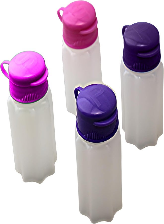 Bexter Set of 4 Mini Salt and Pepper Shakers – 1oz BPA-Free Plastic Spice Containers with Snap Top Lids, Assorted Colors, Compact & Spill-Proof Travel Design for Camping, Hiking, and Picnics - Image 2