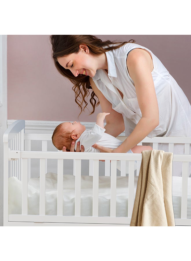 Moon Wooden Portable Crib 129x69x96 Cm 0 To 4 Years - Image 4
