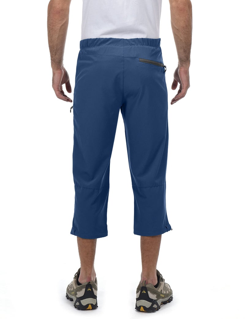 Little Donkey Andy Men's Quick Dry 3/4 Pants Lightweight Capri Shorts Hiking Fishing Travel Casual Navy Blue XXL - Image 4