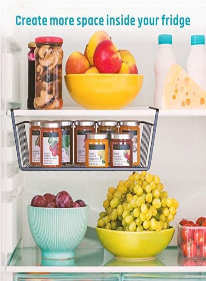 AKDC Ispecle Under Shelf Basket, 4 Pack Wire Rack, Slides Under Shelves For Storage, Easy To Install, Black  - Image 1