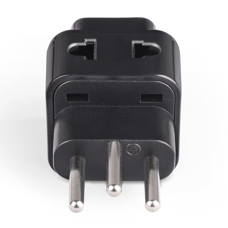 OREI OREI India to Switzerland Rwanda Liechtenstein Type J Travel Adapter Plug 2 in 1 CE Certified RoHS Compliant 2 Pack Black Color P2111A2PK  - Image 5