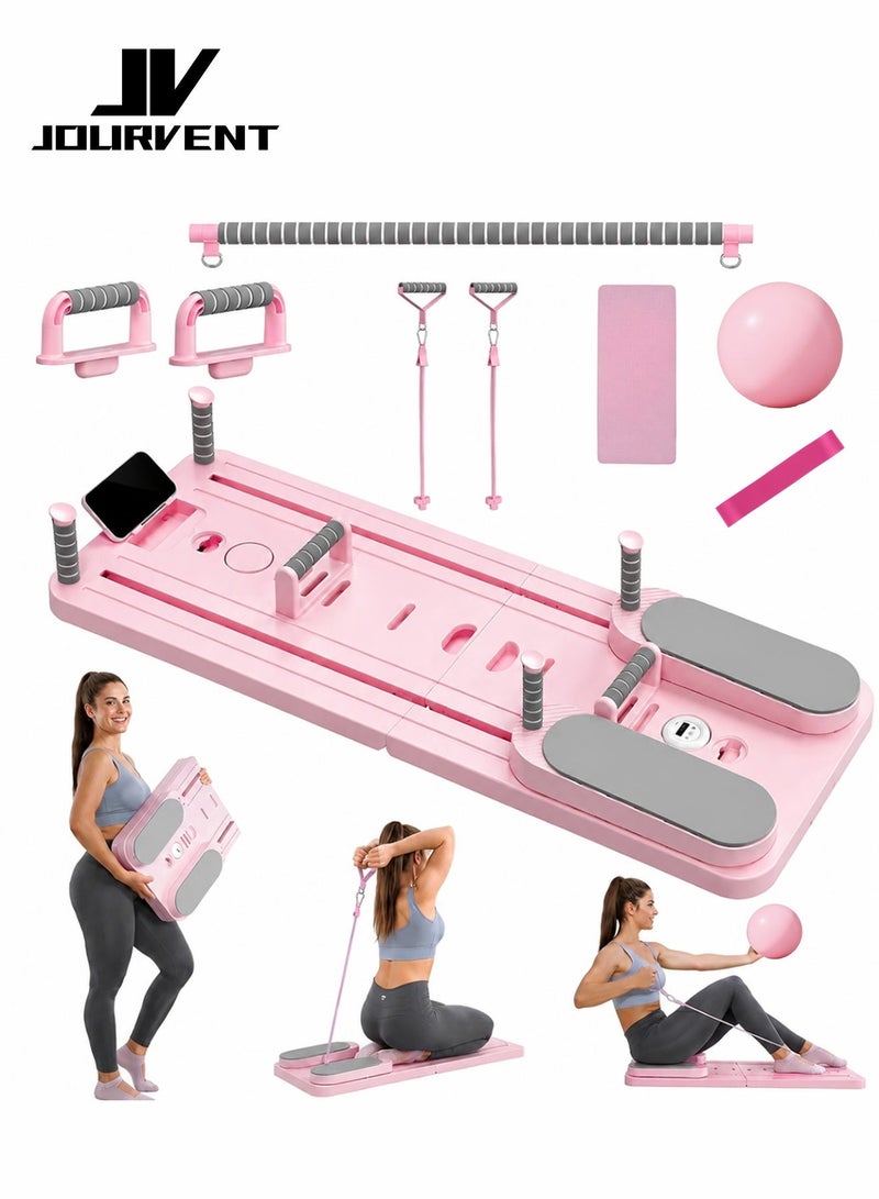 Jourvent Pilates Board 2026- Pilates Reformer Set, 8 in 1 Pilates Boards for Home Workout, Portable and Foldable Pilates Reformers Machine, Multifunctional Pilates Board - Image 1