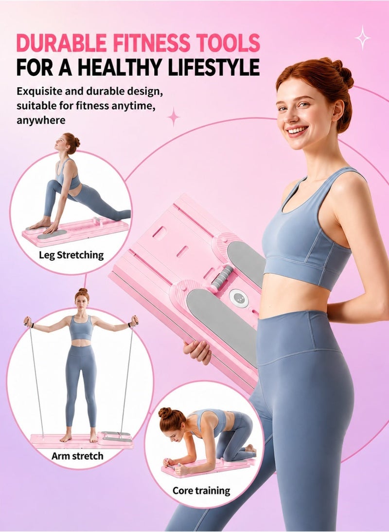 Jourvent Pilates Board 2026- Pilates Reformer Set, 8 in 1 Pilates Boards for Home Workout, Portable and Foldable Pilates Reformers Machine, Multifunctional Pilates Board - Image 4