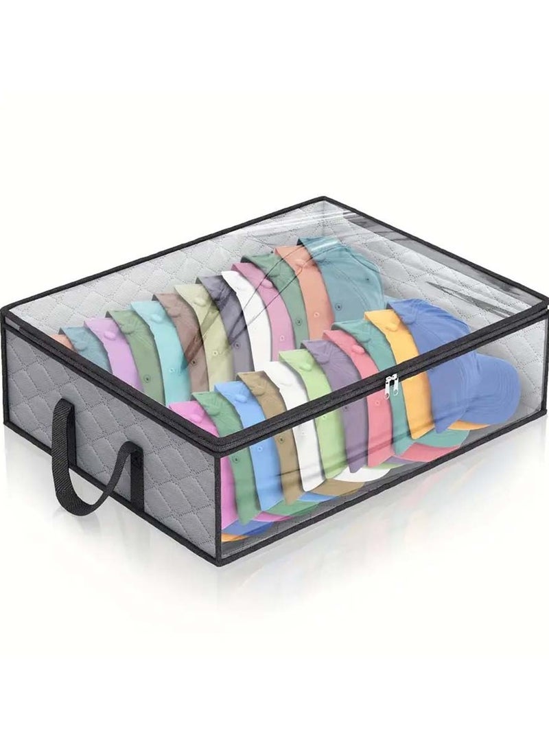 Non woven baseball cap storage bag, underwear cap foldable storage hanging bag, home dust-proof storage bag - Image 1