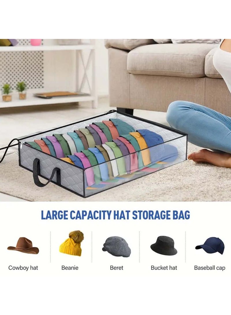 Non woven baseball cap storage bag, underwear cap foldable storage hanging bag, home dust-proof storage bag - Image 3