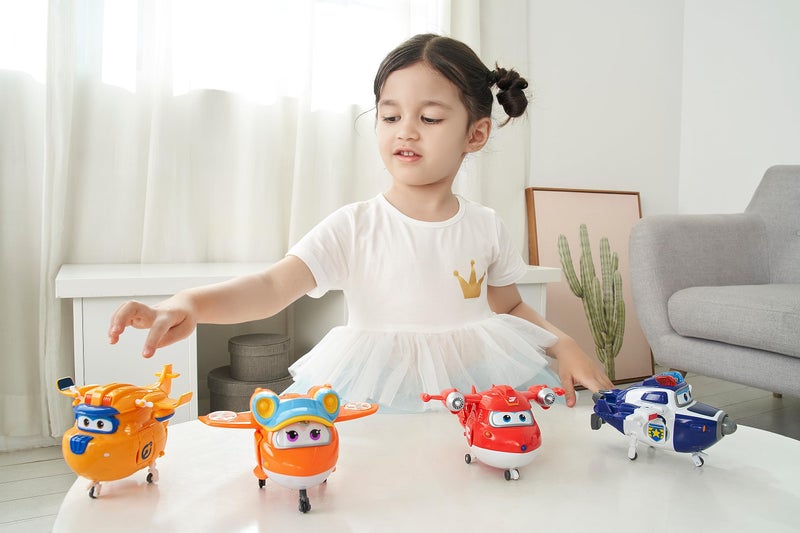 Super Wings 5 Transforming Toys 5Pack Supercharged Jett Supercharged Paul Supercharged Dizzy Golden Boy  Sunny Airplane Toys Action Figures Preschool Toy Plane for 3 4 5 Year Old Kids - Image 5