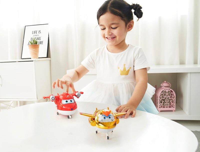 Super Wings 5 Transforming Toys 5Pack Supercharged Jett Supercharged Paul Supercharged Dizzy Golden Boy  Sunny Airplane Toys Action Figures Preschool Toy Plane for 3 4 5 Year Old Kids - Image 4
