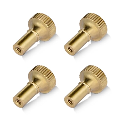 GooChan Brass Lamp Switch Knob,Turn On/Off Light Switch Knob Replacement,Standard Size Twist Switch Knobs,Antique Brass Color (Gold) - Image 1