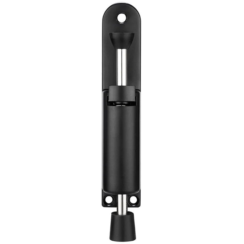Bluejw Popular Heavy Duty Stainless Steel Black Satin Round Door Stop with Protective Rubber Bumper, Stops-Tools for Wall & Door Protection - Image 1