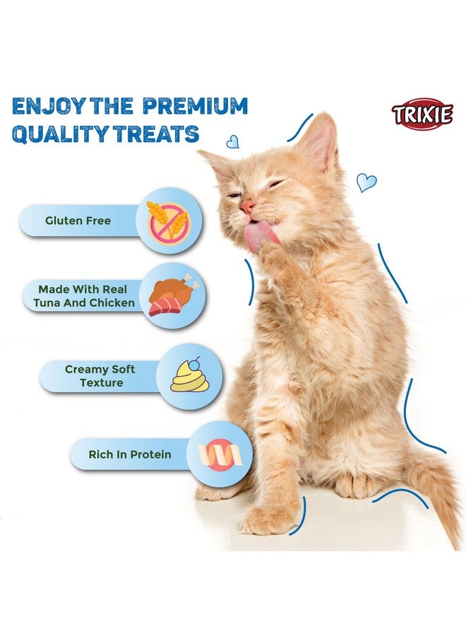 Trixie Creamy Snacks For Cats, Delicious And Nutritious Treat For Your Beloved Pet, Suitable For All Breeds - (Pack Of 4), 5 X 14 G (White Fish) - Image 3
