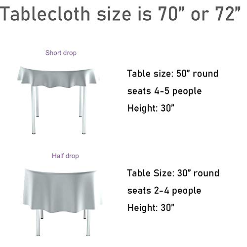 PartyDelight Sequin Tablecloth Round 70" Iridescent White Sparkle Rectangle Table Cloth for Wedding Birthday Party Sequin Overlay Table Decoration - Image 4