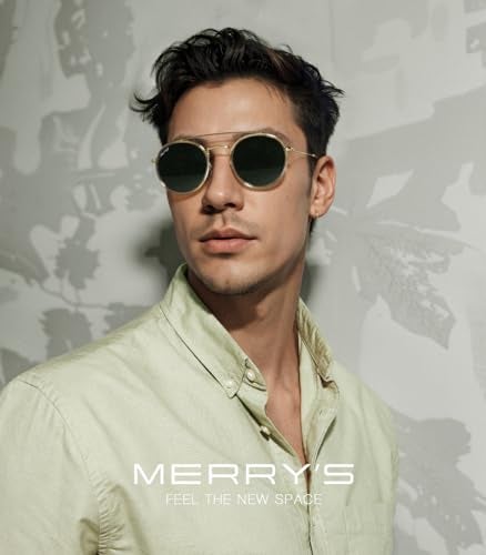 MERRY'S Retro Round Polarized Sunglasses - Unisex Double Bridge Sun Glasses - Image 2