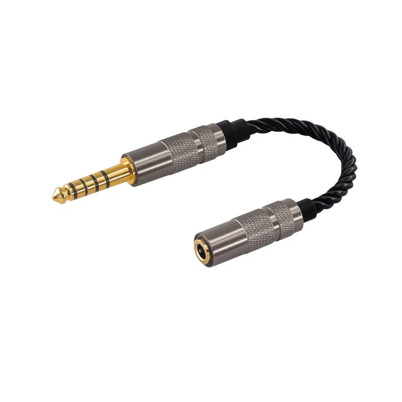 okcsc Headphone Adapter 44mm Male to 35mm Female Adapter for 35mm Cable Connected to Balanced 44mm Player Device High Stereo Audio Converter OFC Cable with GoldPlated Plug 6 inch Length - Image 2