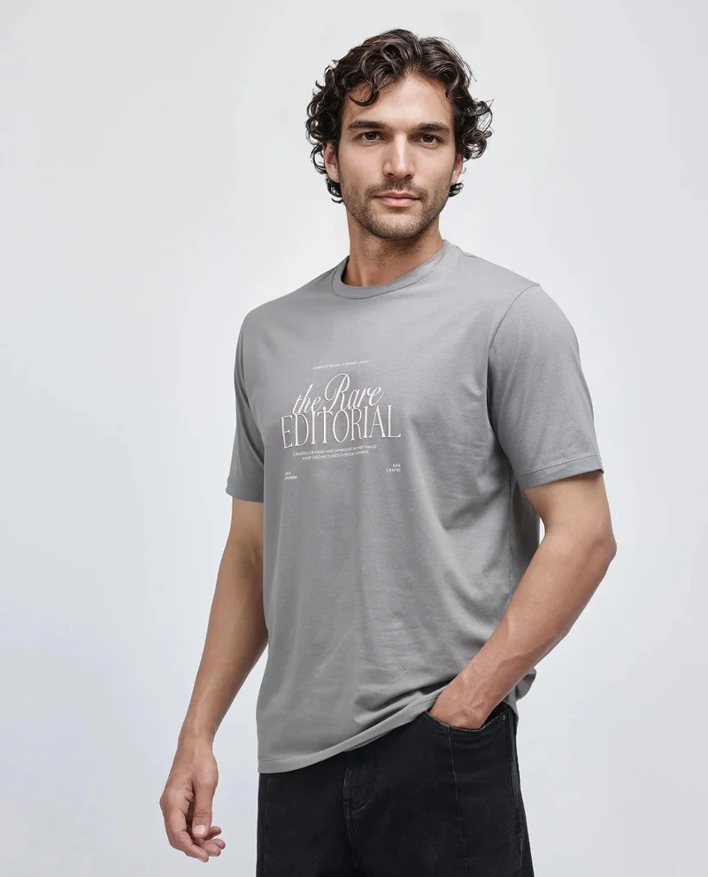 Rare Rabbit Men's Editorial Graphic T-Shirt
