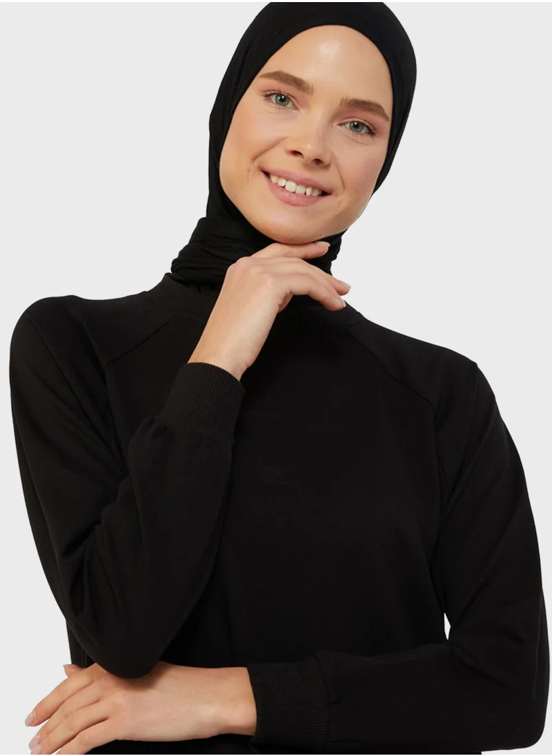 Refka by modanisa Turtle Neck Knitted Sweatshirt