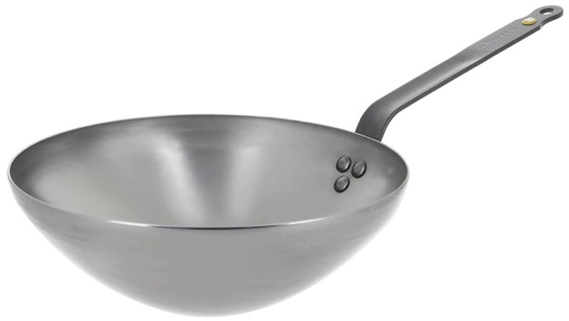 DE BUYER  MINERAL B steel wok  Diameter 24 cm base 8 cm  561824