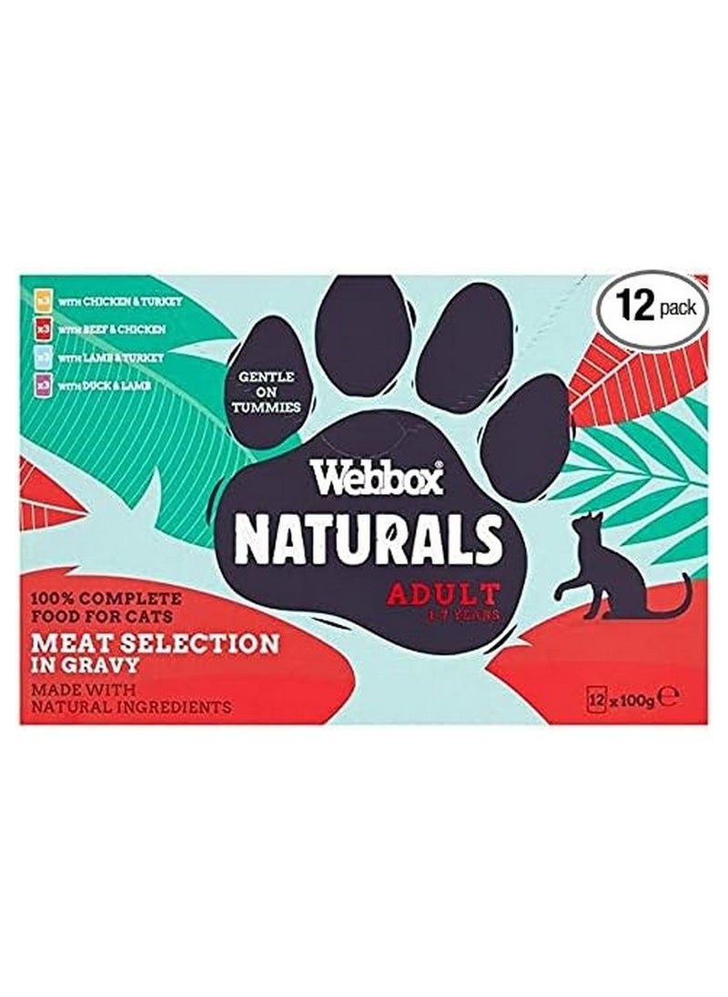 Webbox Meat Selection In Gravy Adult Cat Food 100G X 12  - Image 2